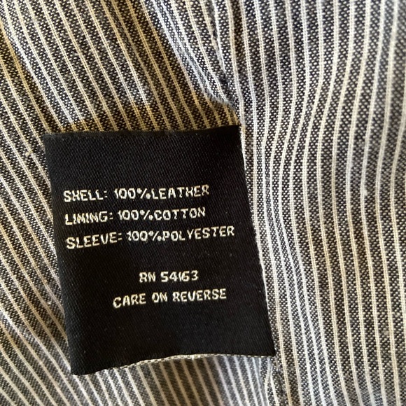 Black Rivet Men’s Leather Zip Up Jacket Size Large - Picture 5 of 7